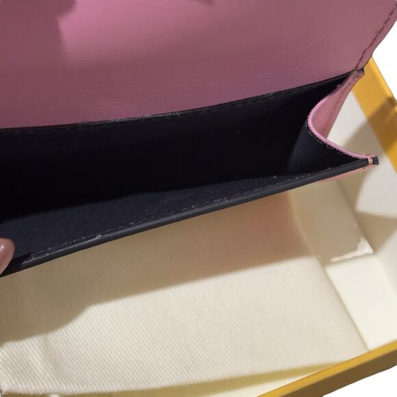 NEW Fendi Baguette Small Multicolor Pink White Cardholder Wallet - Picture 4 of 5